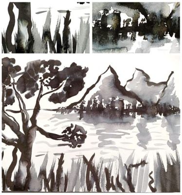 Ode to the Yellow Mountain - Ink Wash Landscape Meets Abstract Expressionism!